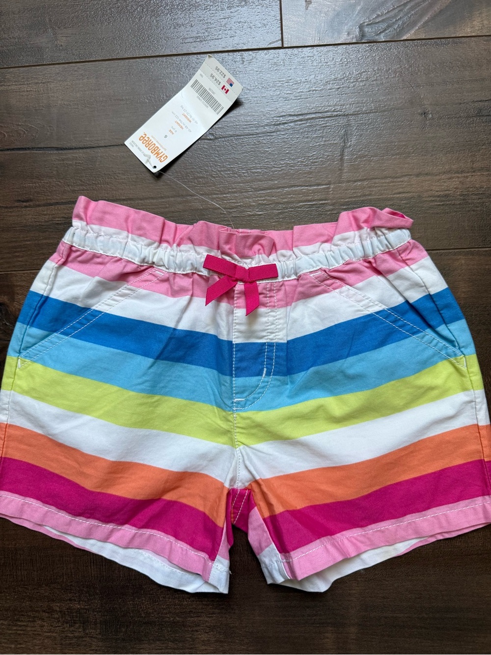 NWT Gymboree striped cotton elastic waist shorts 6